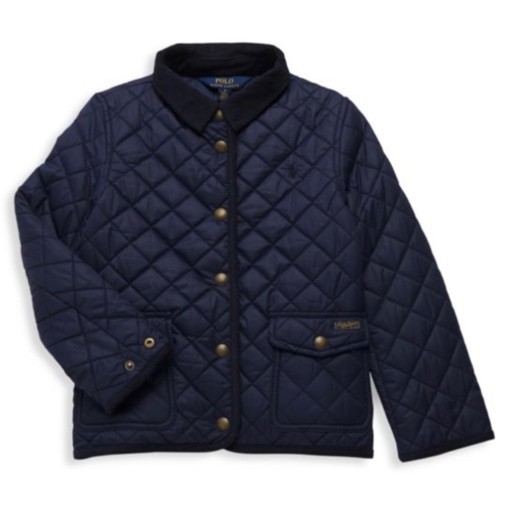 Polo Ralp Lauren Girl Deep Blue Size 3T Long Sleeve Water Resistant Barn Jacket